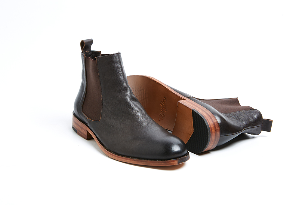 Bota Chelsea Cuero Chocolate - Imagen 2